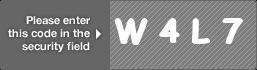 captcha code for visual authentication  letter W number 4 letter L number 7