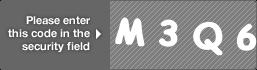 captcha code for visual authentication  letter M number 3 letter Q number 6