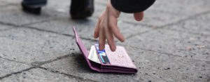 lost wallet on ground